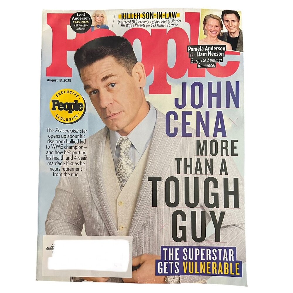 People Magazine August 18 2025 John Cena Pamela Anderson & Liam Neeson